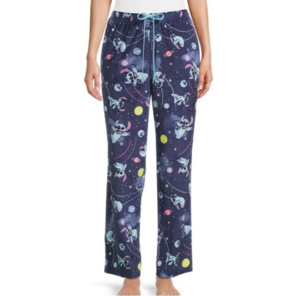 Disney Women’s Stitch Plush Sleep Pants - Picture 1 of 5